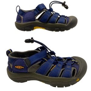 Keen Big Kids Newport H2 Sandals Size 1 Blue Yellow Quick Dry Waterproof